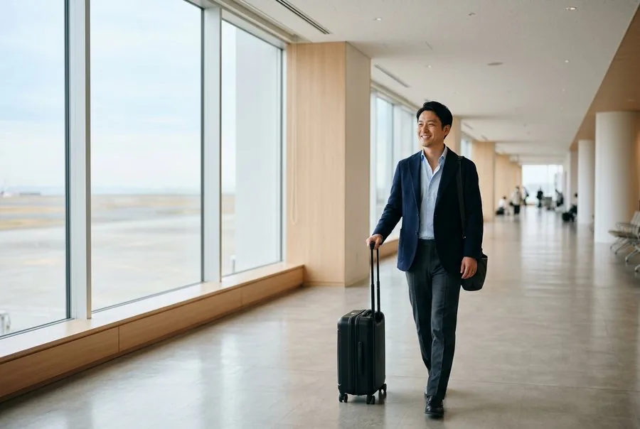 海外から一時帰国した日本人ビジネスパーソンのイメージ